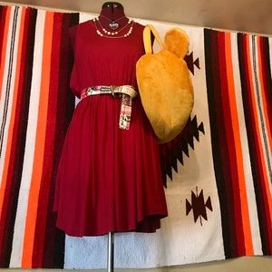 Cranberry dress with pockets😍😍😍